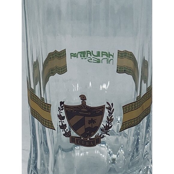 Set of 4 Havana Nines Cuba Mojito Cigar Band Glasses 8" Tall Ribbed Tumblers - Picture 7 of 13